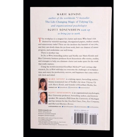 Joy At Work Hardcover Book Marie Kondo Scott Sonenshein Tidying Up KonMari Focus - Picture 2 of 3